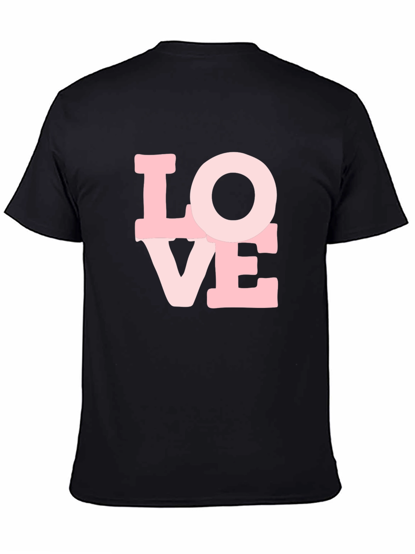 Love Graphic Print Black T-Shirt