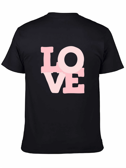 Love Graphic Print Black T-Shirt