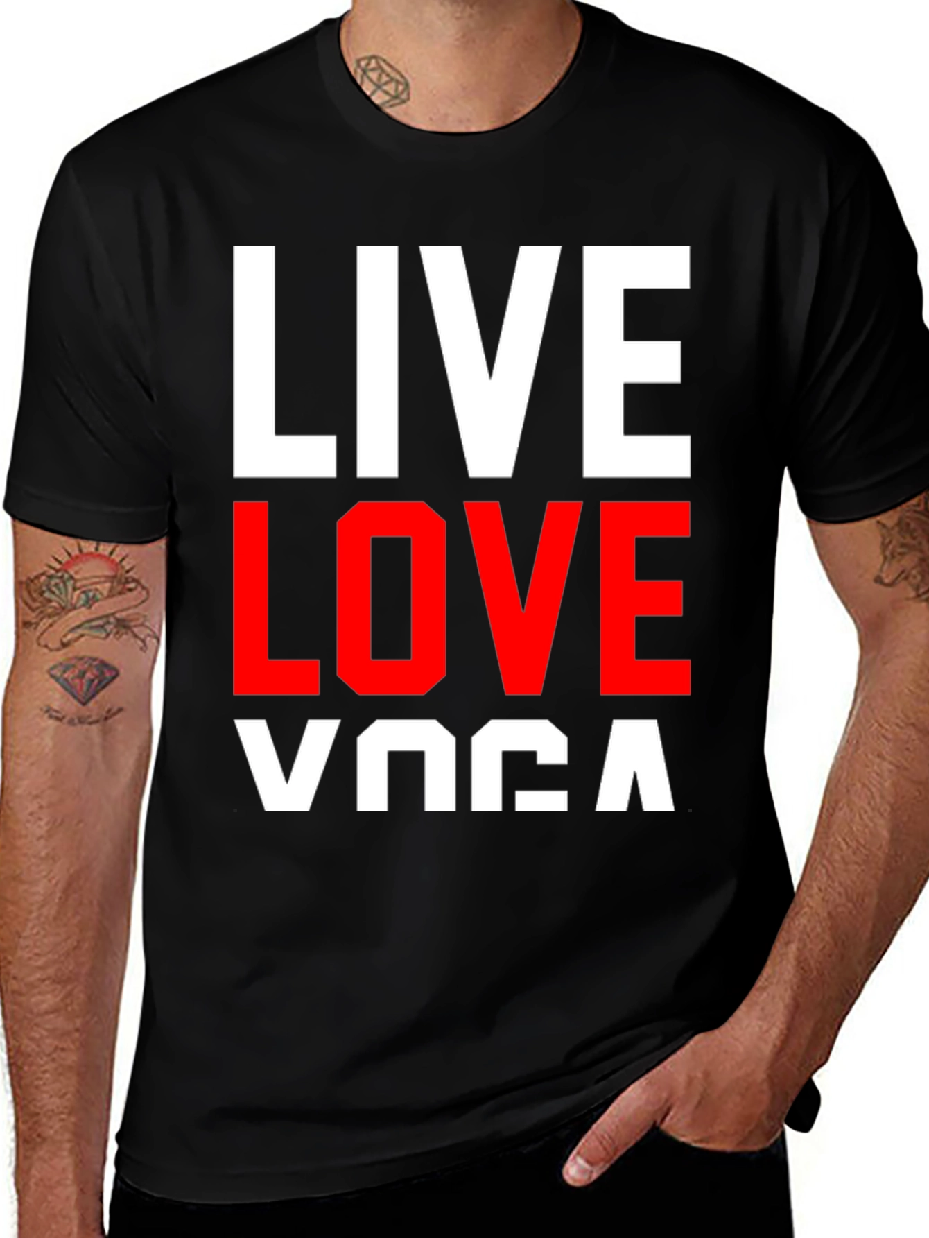 Live Love Yoga Graphic Tee - Black