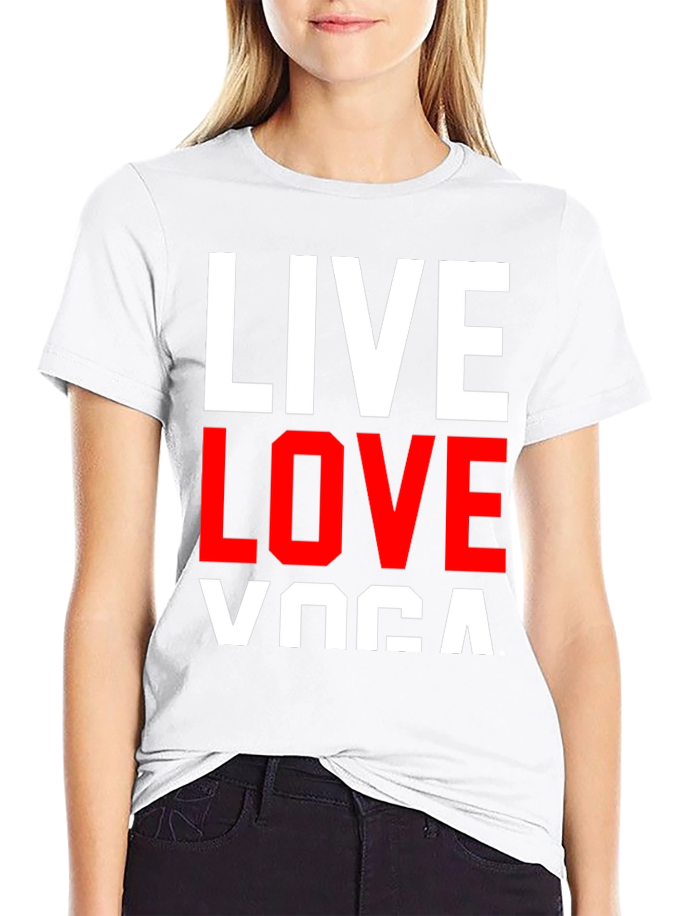 Live Love Yoga Graphic Tee - Black