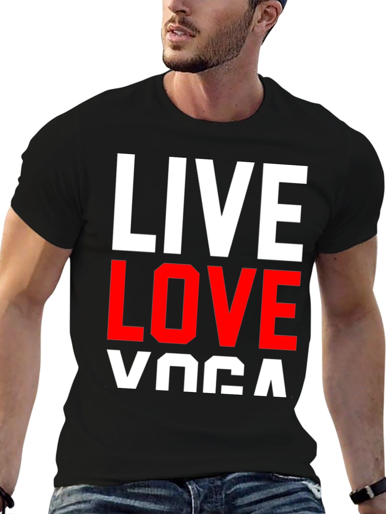 Live Love Yoga Graphic Tee - Black