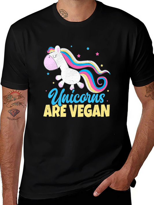 Unicorns Are Vegan T-Shirt - Cute Graphic Tee