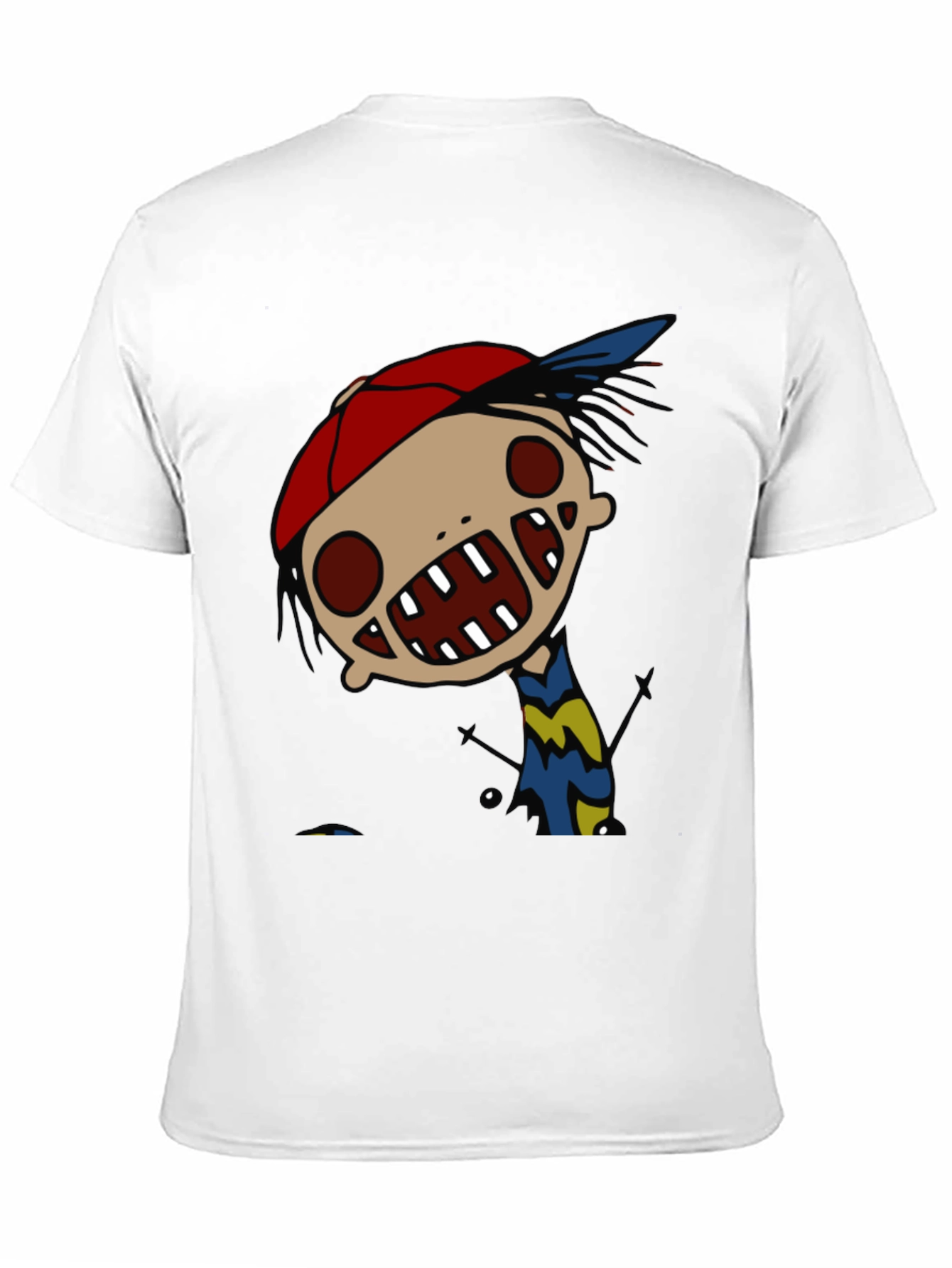 Cartoon Character Graphic Tee - Quirky Black T-Shirt