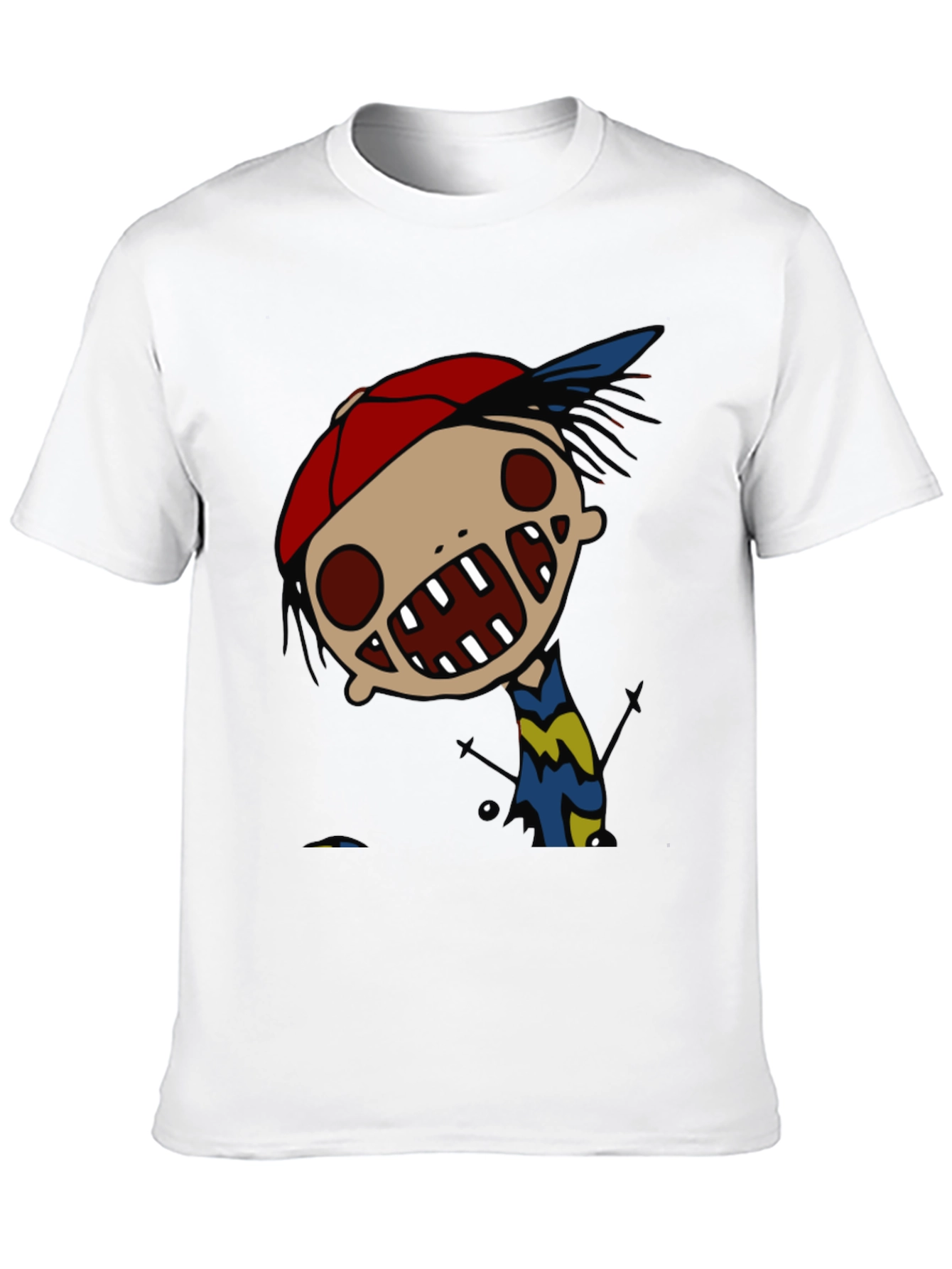Cartoon Character Graphic Tee - Quirky Black T-Shirt