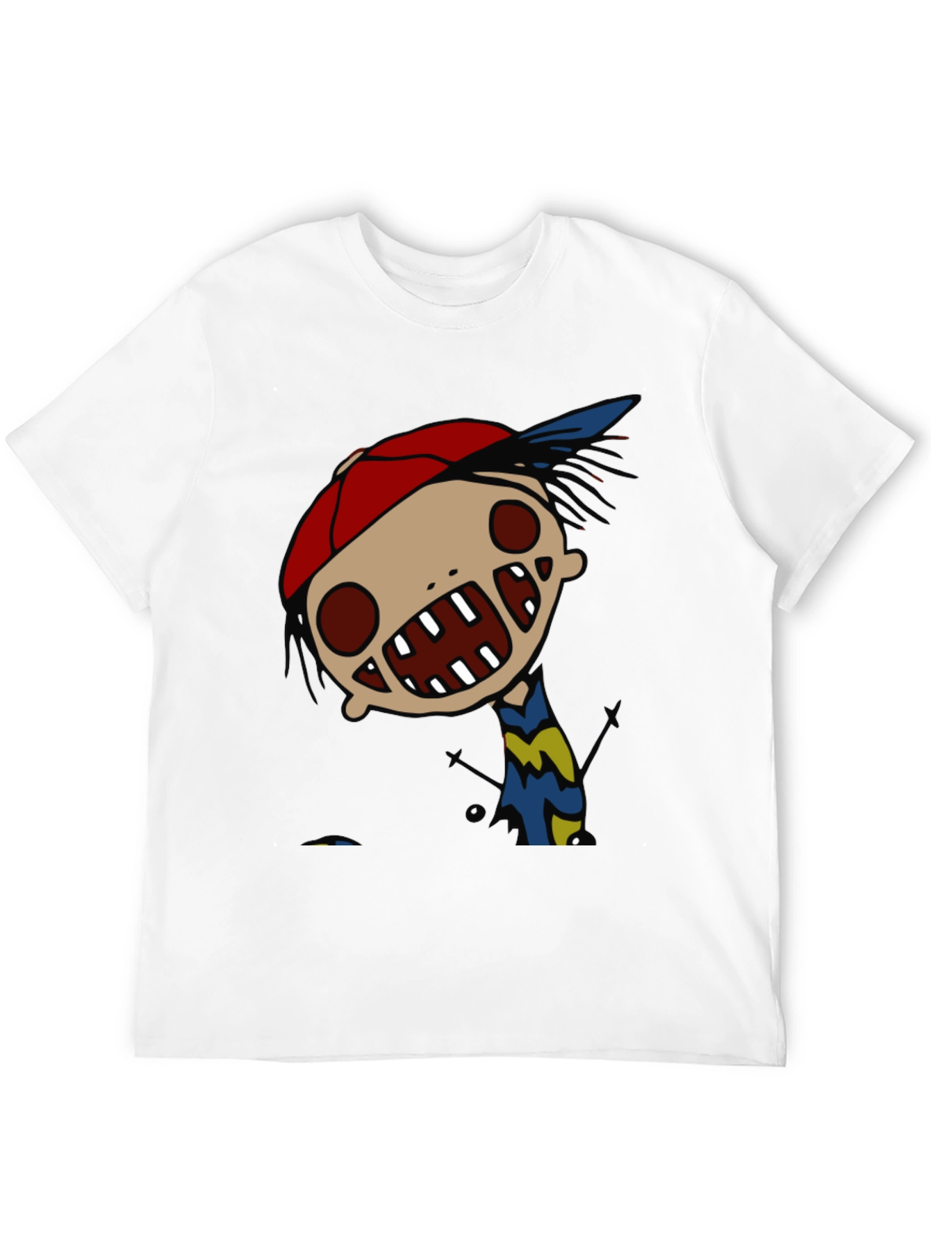 Cartoon Character Graphic Tee - Quirky Black T-Shirt