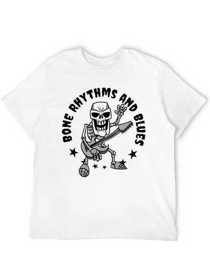 Bone Rhythms & Blues Skeleton Guitar T-Shirt