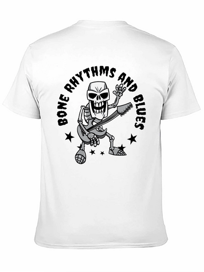 Bone Rhythms & Blues Skeleton Guitar T-Shirt