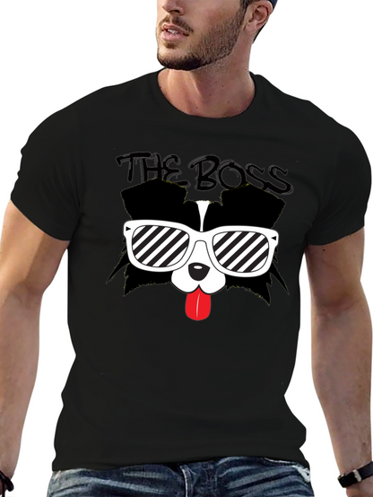The Boss Dog Graphic Black T-Shirt