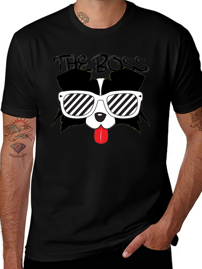 The Boss Dog Graphic Black T-Shirt