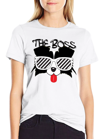 The Boss Dog Graphic Black T-Shirt
