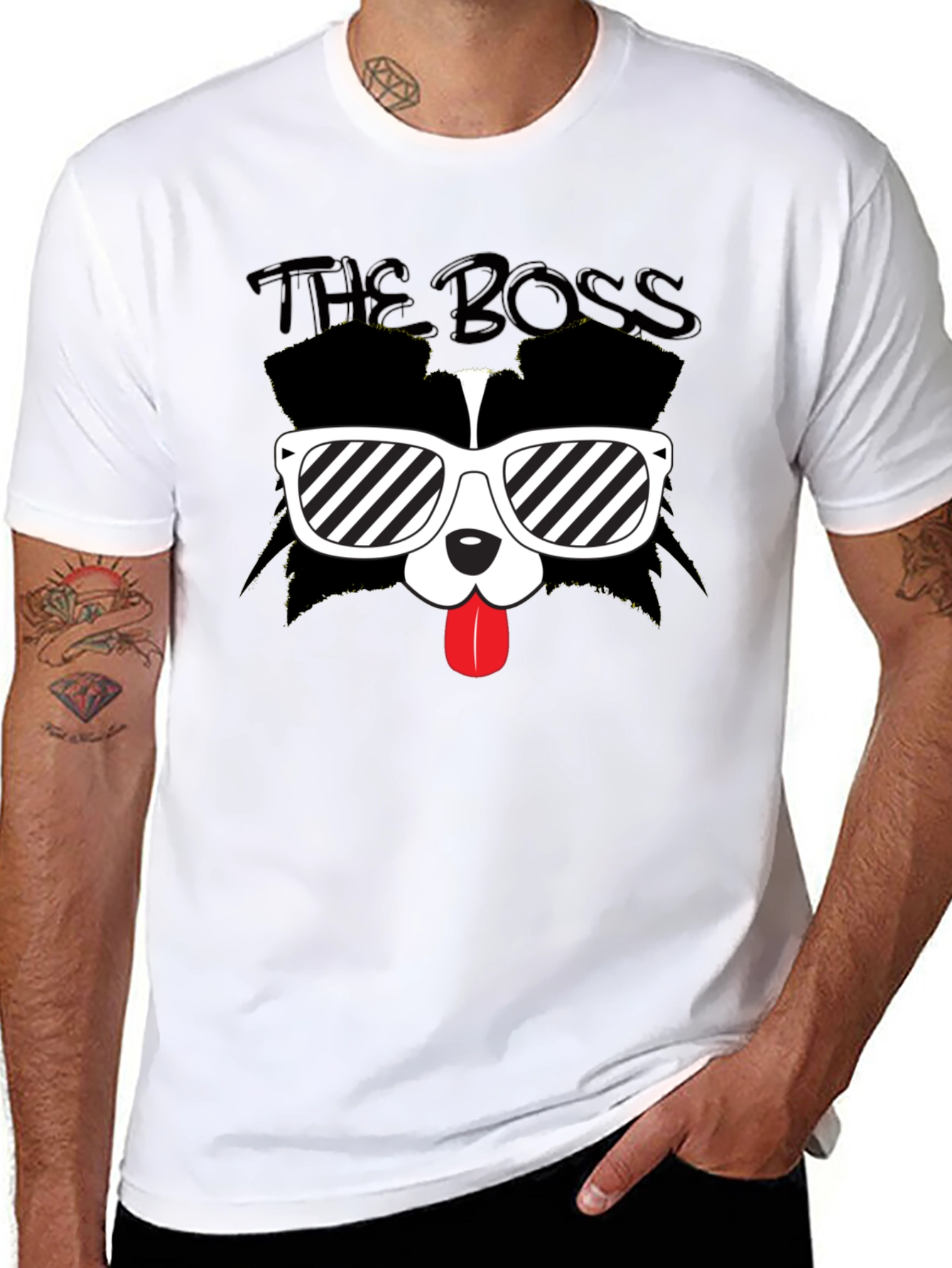 The Boss Dog Graphic Black T-Shirt