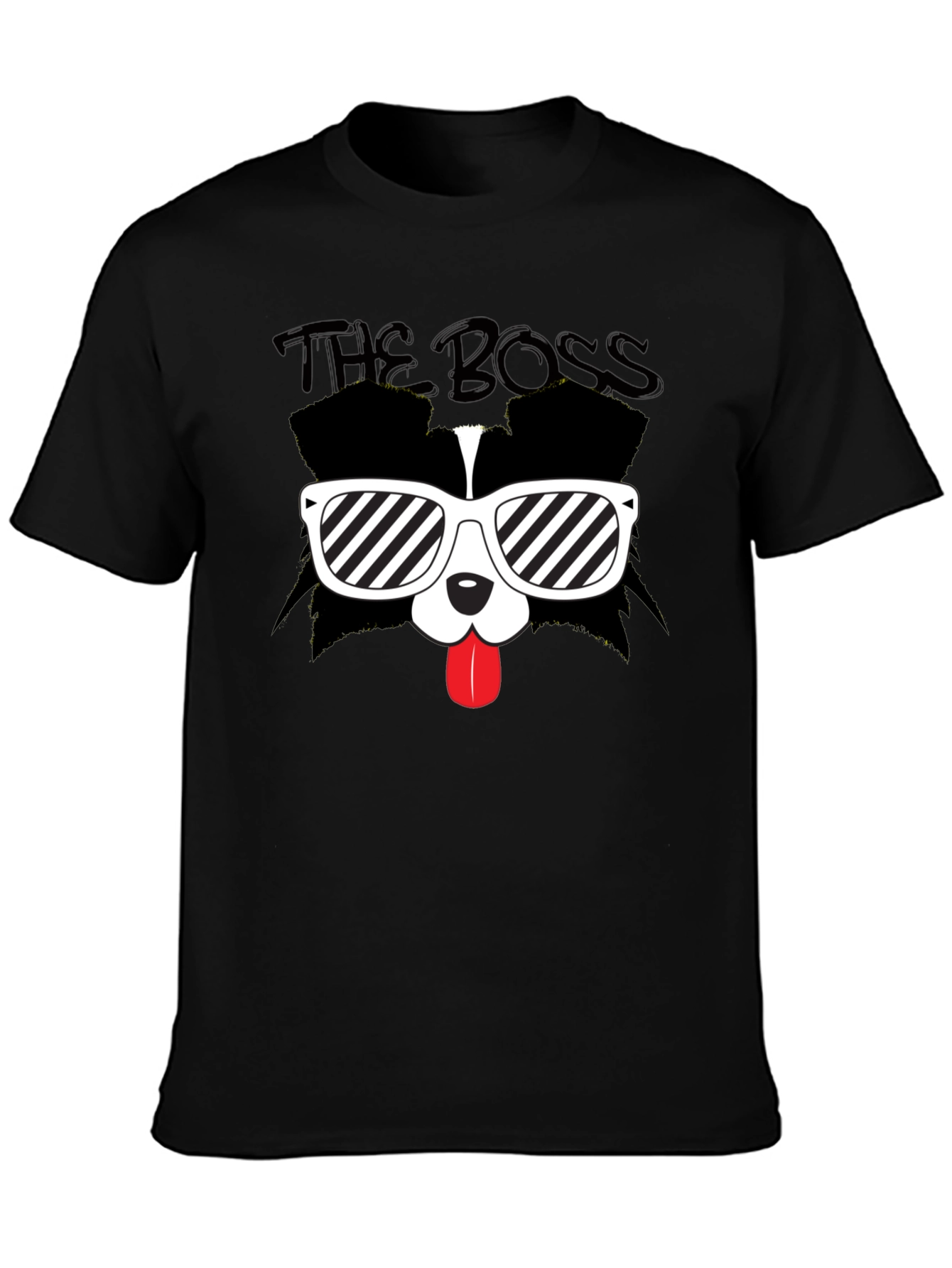 The Boss Dog Graphic Black T-Shirt