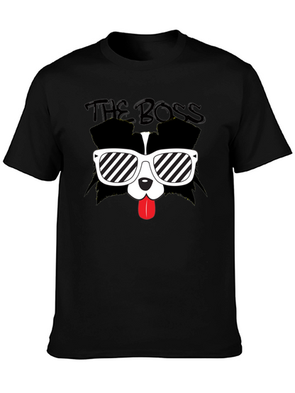 The Boss Dog Graphic Black T-Shirt