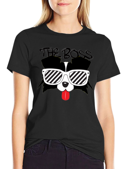 The Boss Dog Graphic Black T-Shirt