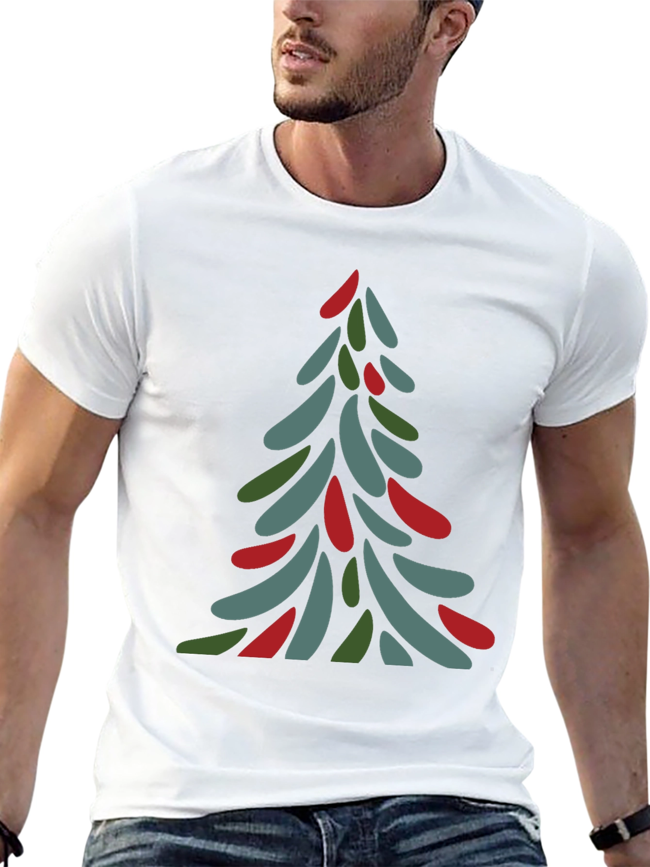 Abstract Christmas Tree Tee - Festive Holiday Shirt