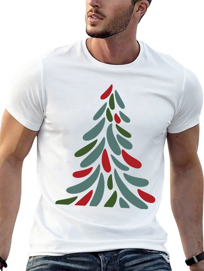 Abstract Christmas Tree Tee - Festive Holiday Shirt