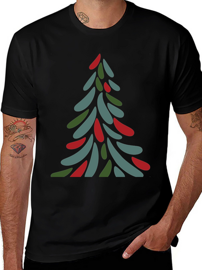 Abstract Christmas Tree Tee - Festive Holiday Shirt