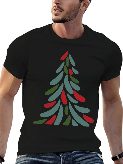 Abstract Christmas Tree Tee - Festive Holiday Shirt