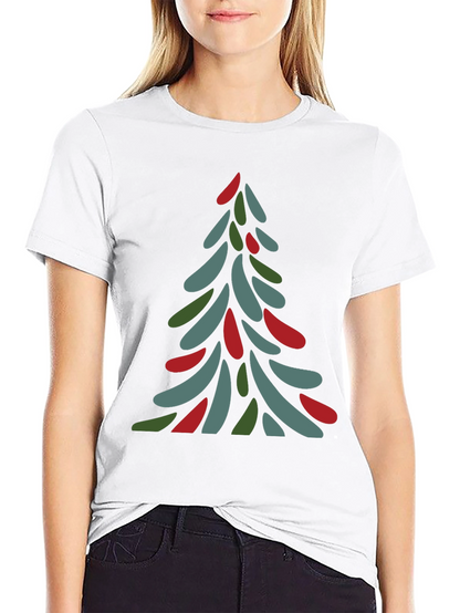 Abstract Christmas Tree Tee - Festive Holiday Shirt