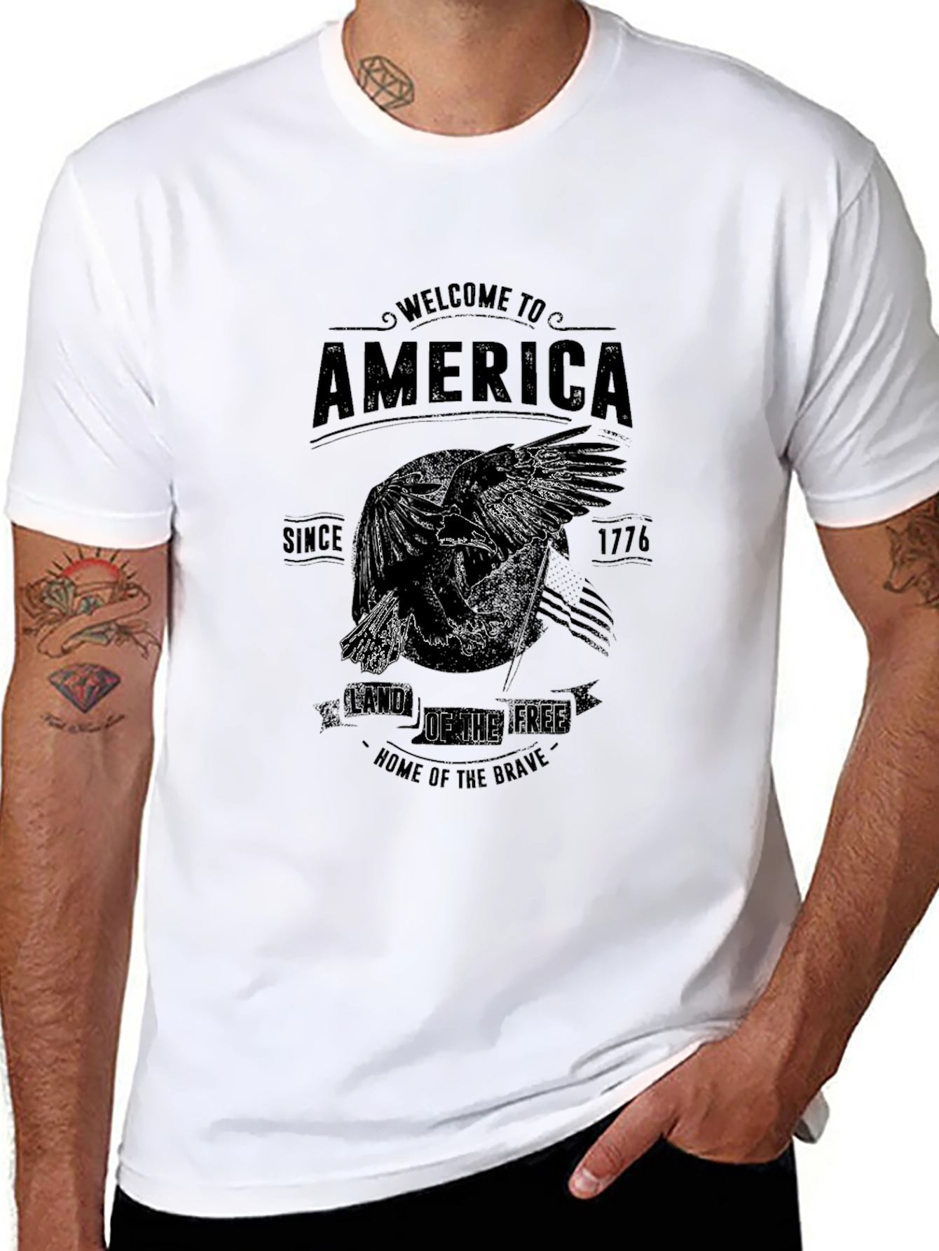 American Eagle Graphic T-Shirt - Land of the Free