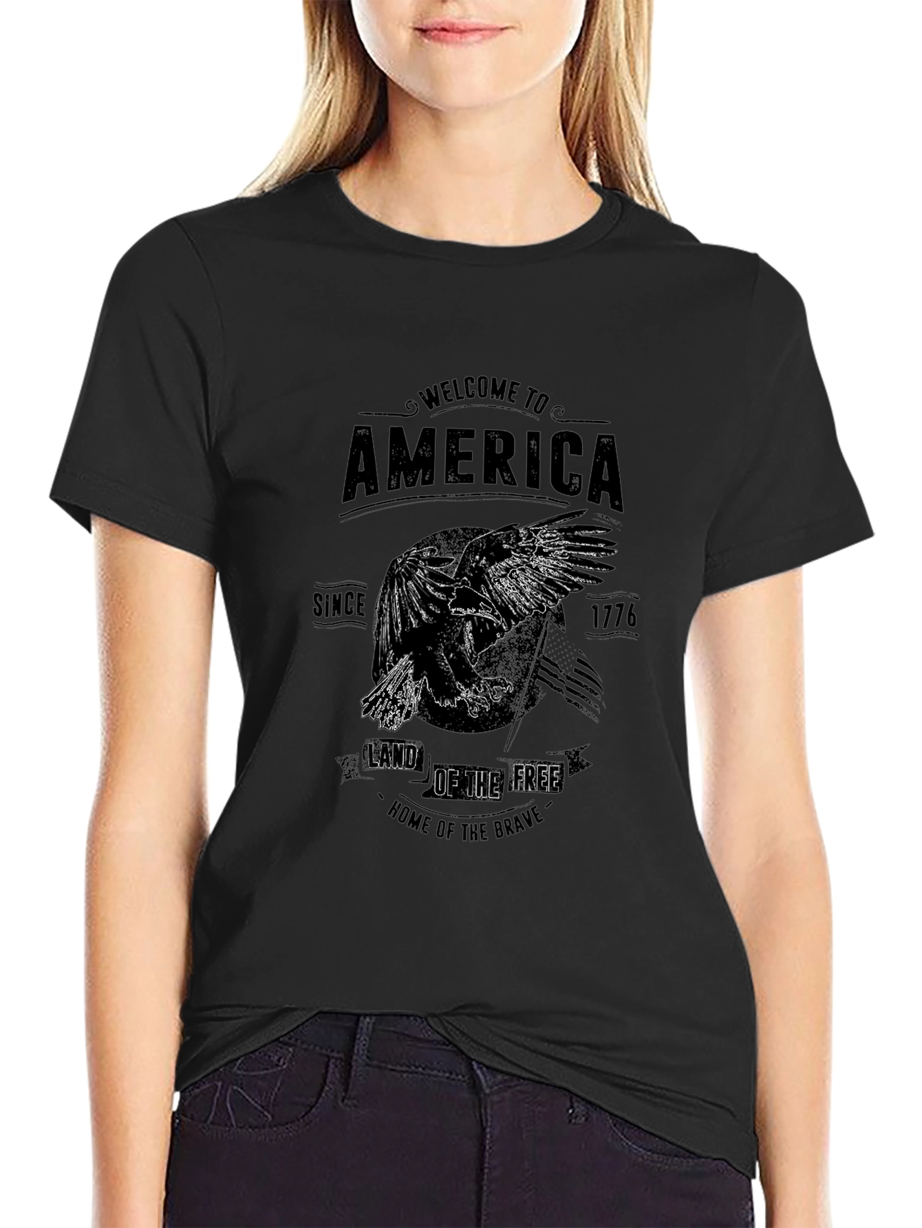 American Eagle Graphic T-Shirt - Land of the Free