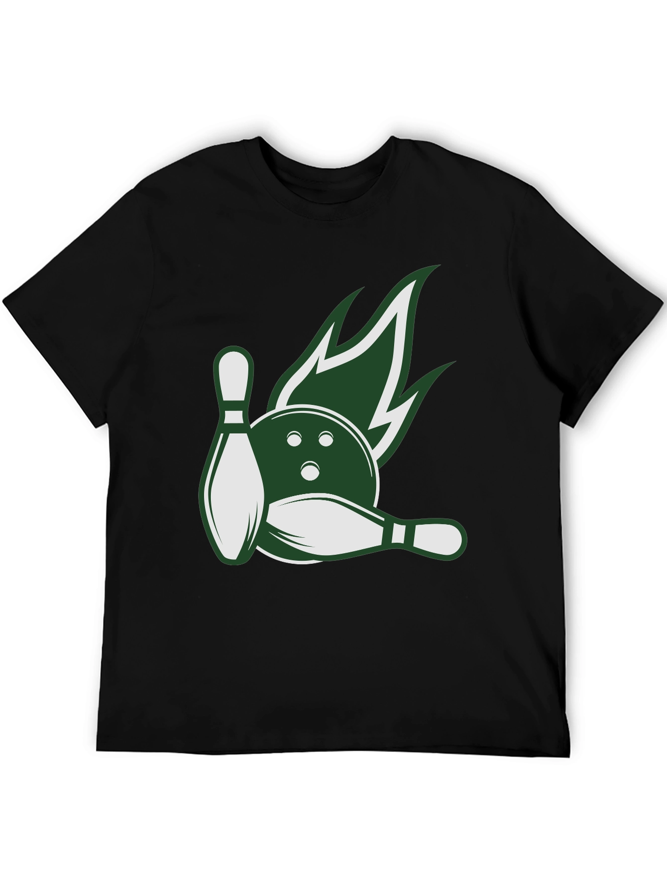 Bowling Strike Tee - Green Flame