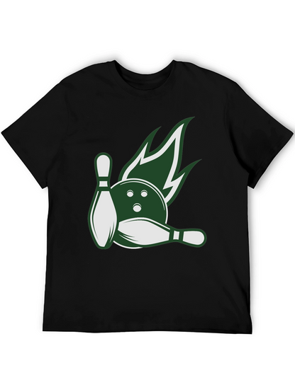 Bowling Strike Tee - Green Flame