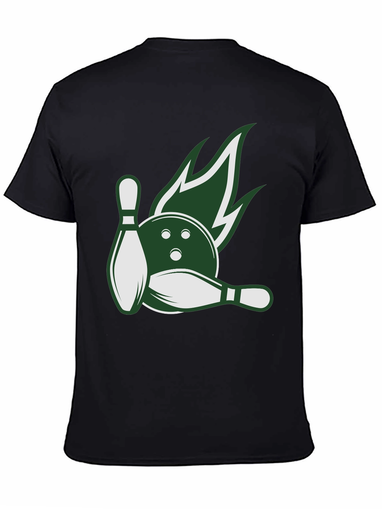 Bowling Strike Tee - Green Flame