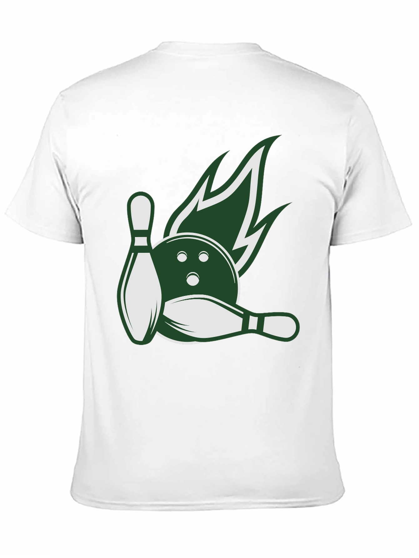 Bowling Strike Tee - Green Flame
