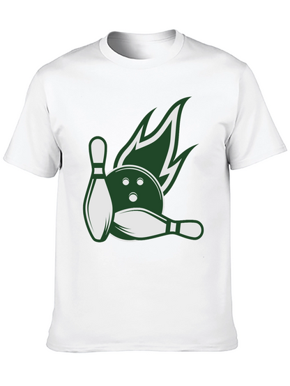 Bowling Strike Tee - Green Flame