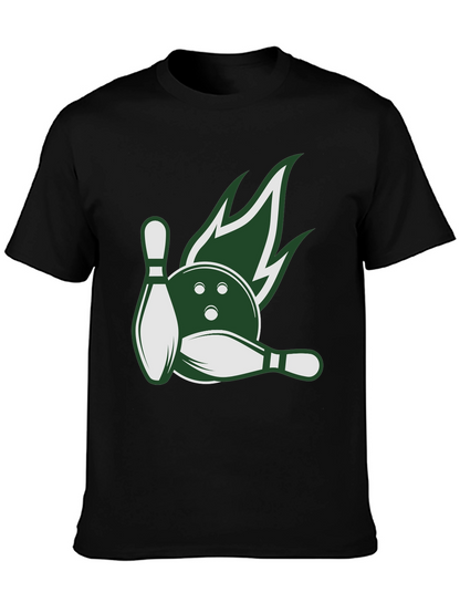 Bowling Strike Tee - Green Flame