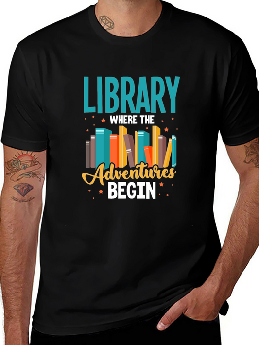 Library Adventures T-Shirt - Book Lover Tee