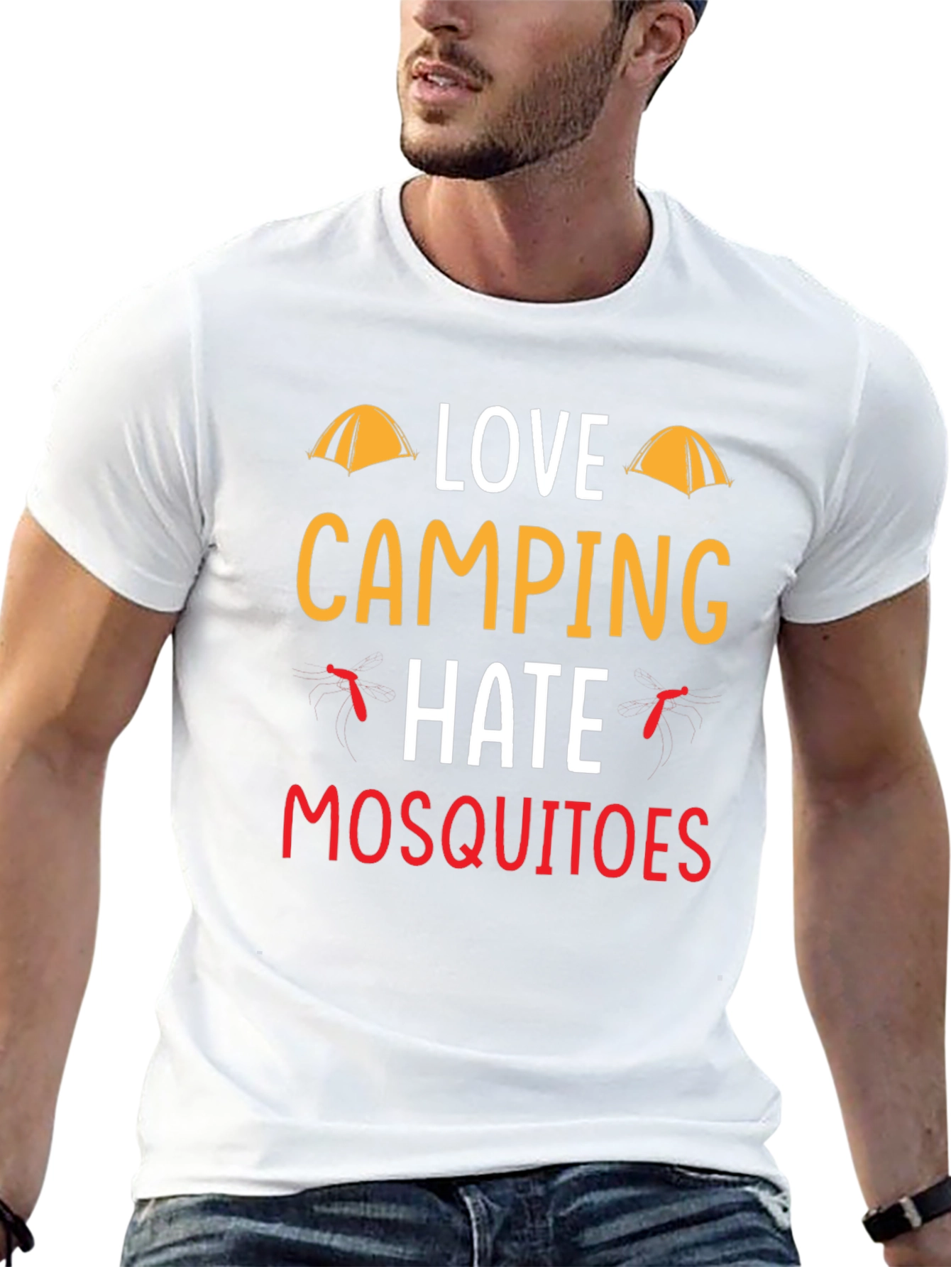 Love Camping Hate Mosquitoes Graphic Tee