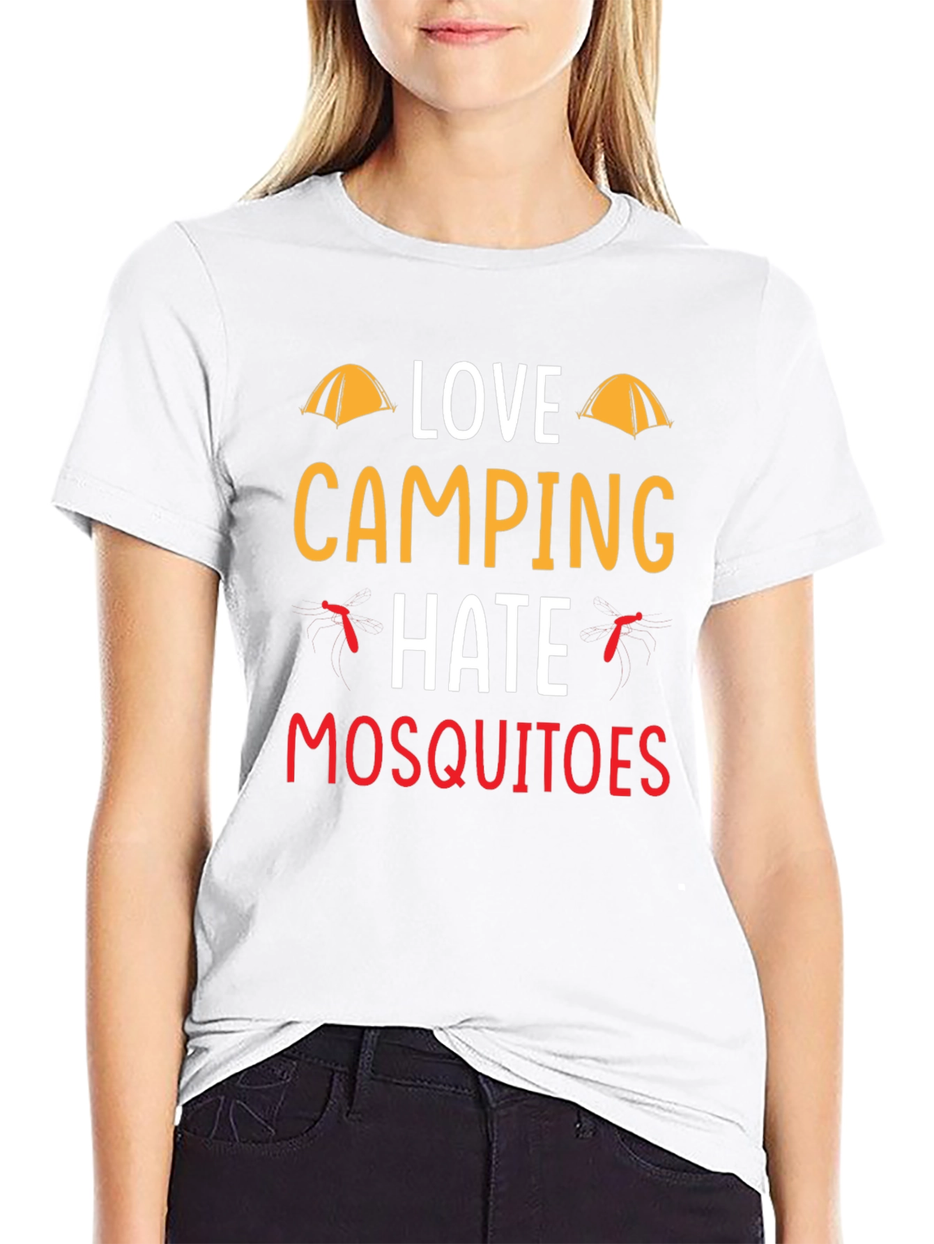 Love Camping Hate Mosquitoes Graphic Tee