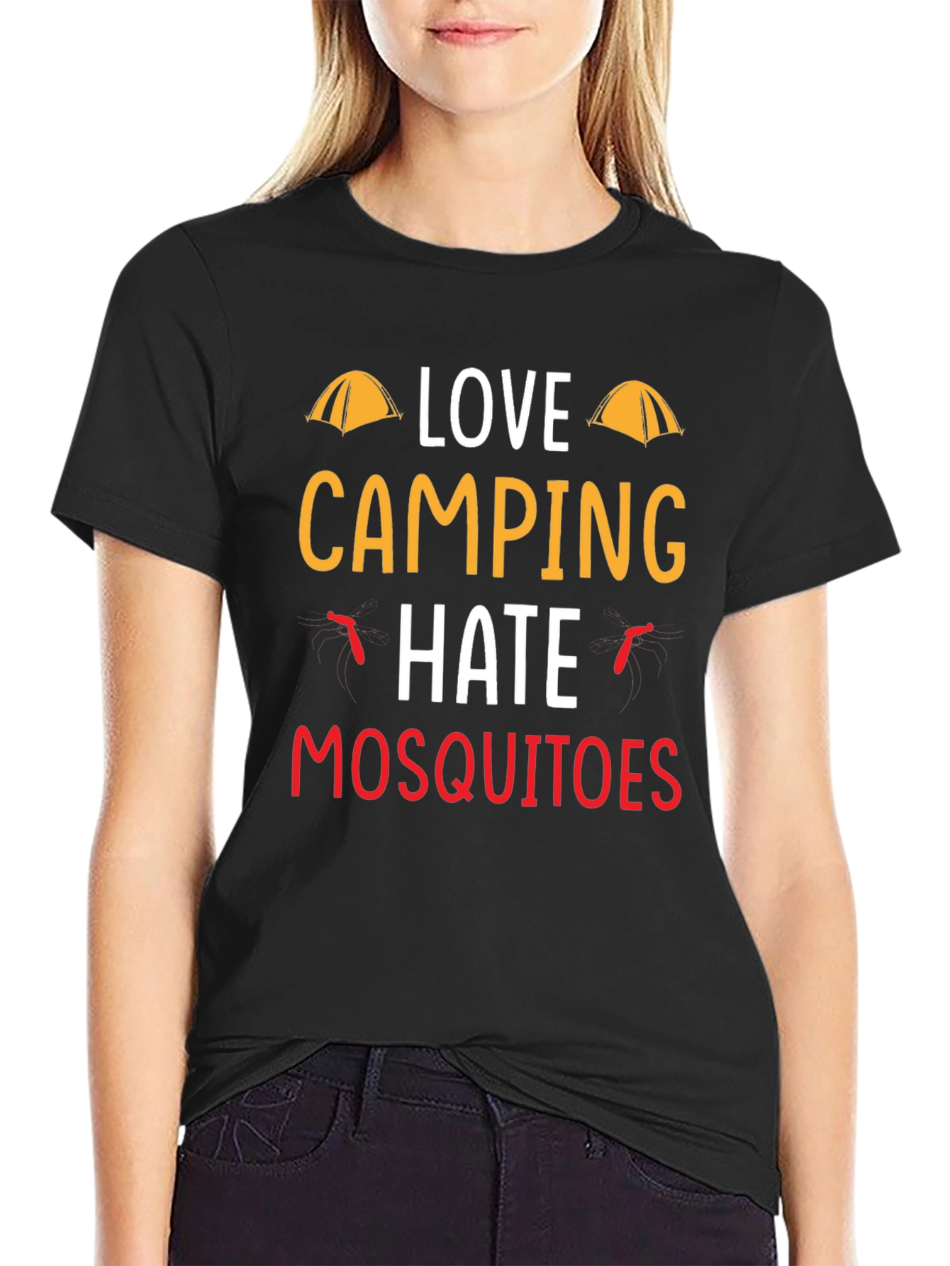 Love Camping Hate Mosquitoes Graphic Tee