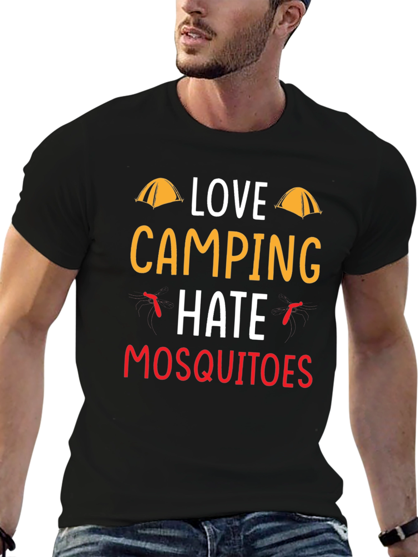 Love Camping Hate Mosquitoes Graphic Tee