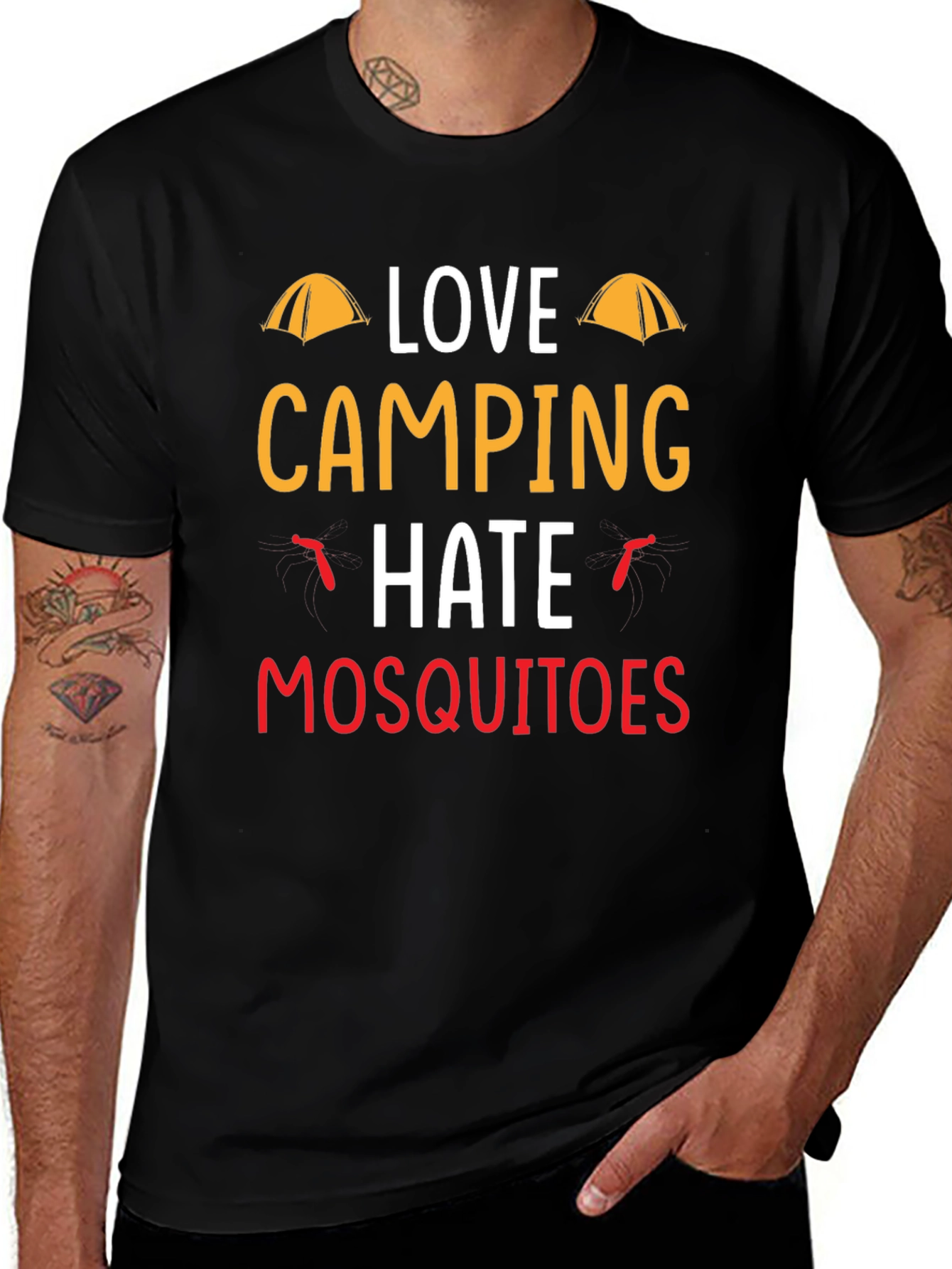 Love Camping Hate Mosquitoes Graphic Tee
