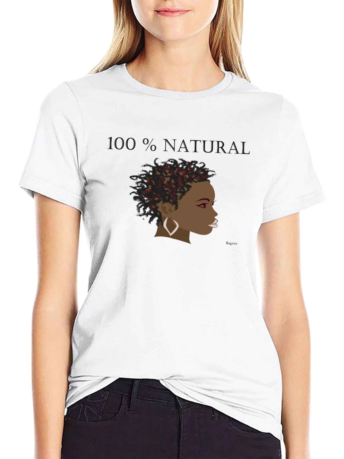 100% Natural Graphic Tee - Black