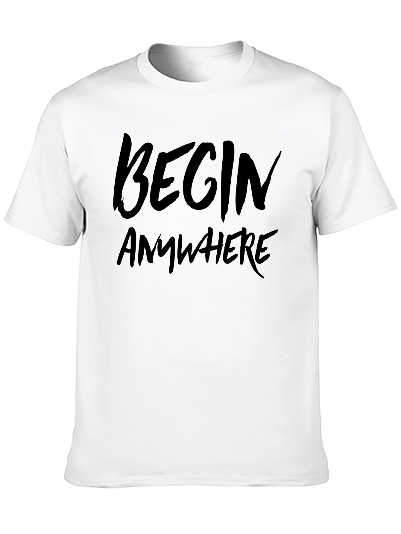 Begin Anywhere Black Graphic Tee