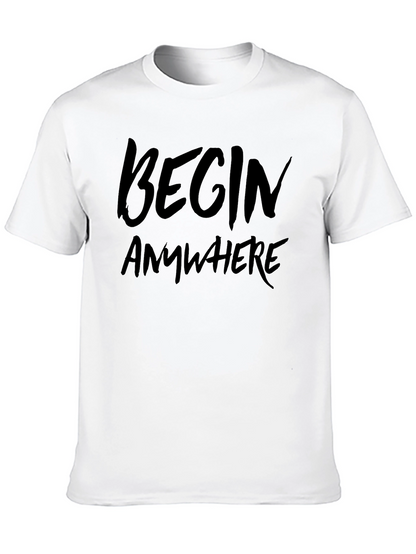 Begin Anywhere Black Graphic Tee