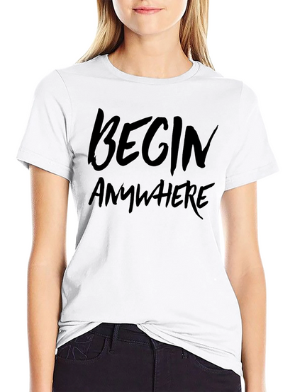 Begin Anywhere Black Graphic Tee