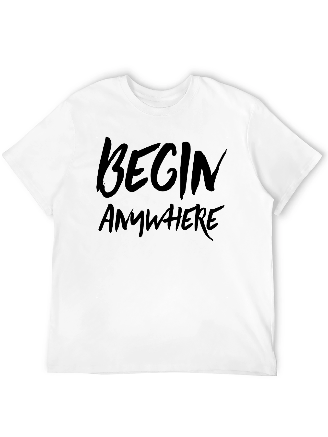 Begin Anywhere Black Graphic Tee
