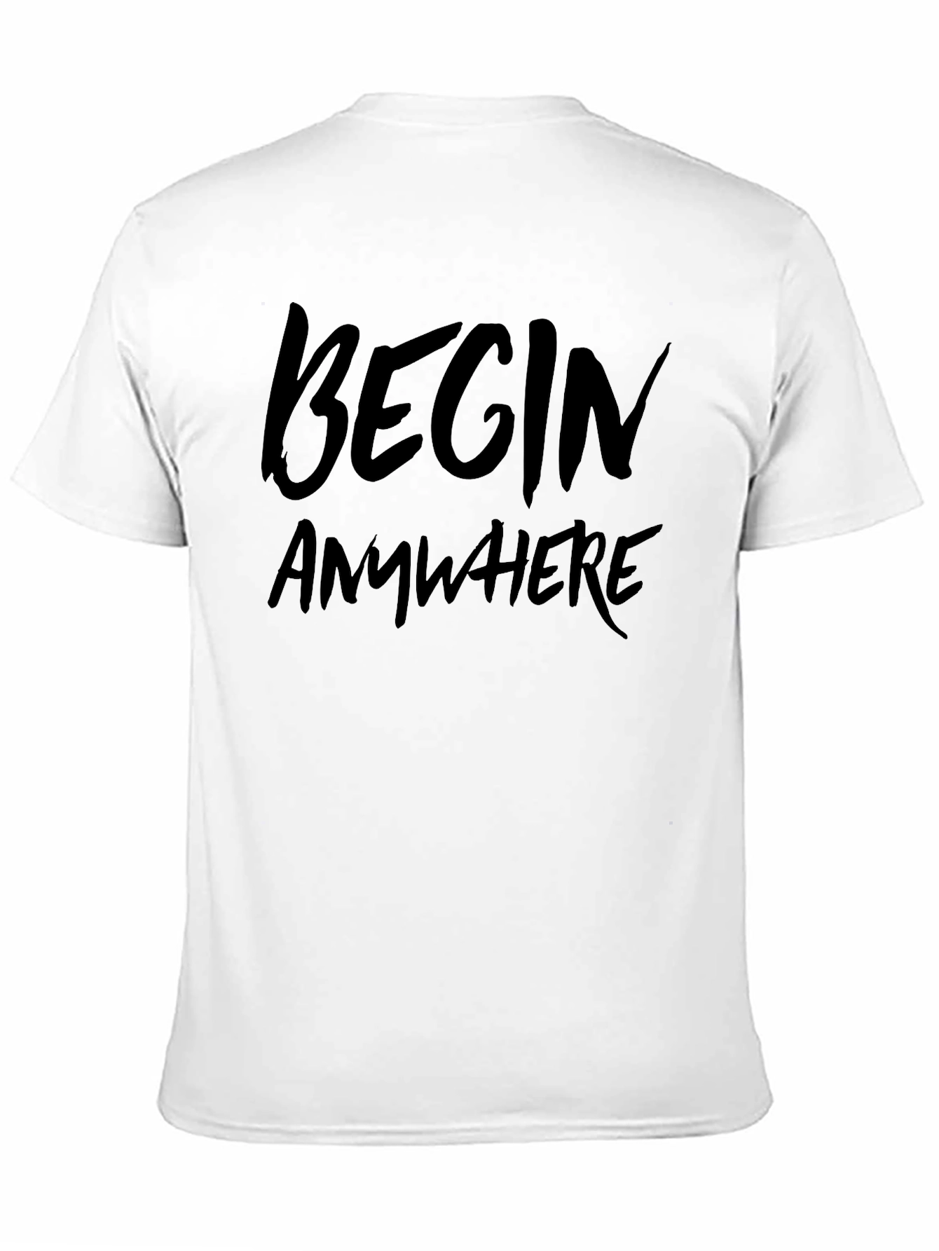 Begin Anywhere Black Graphic Tee