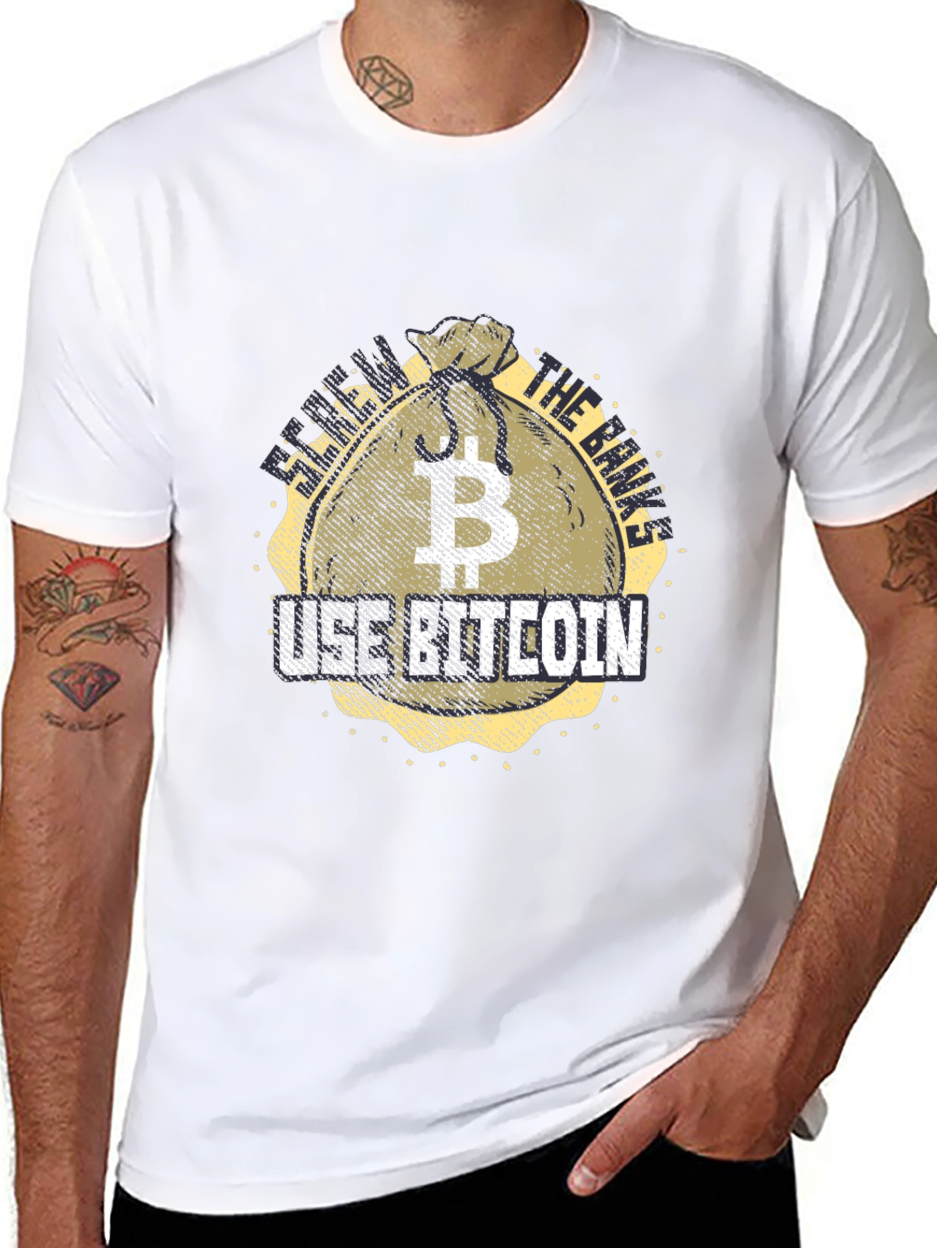 Bitcoin Crypto Black T-Shirt: Use Bitcoin!