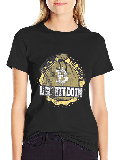Bitcoin Crypto Black T-Shirt: Use Bitcoin!
