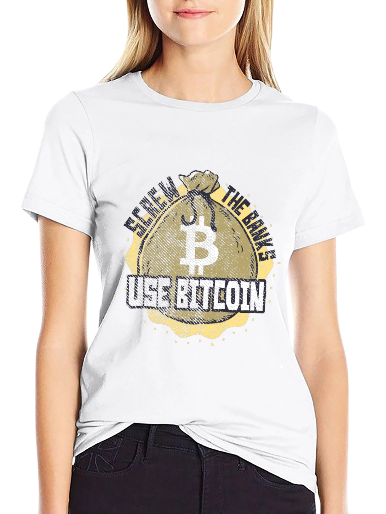 Bitcoin Crypto Black T-Shirt: Use Bitcoin!