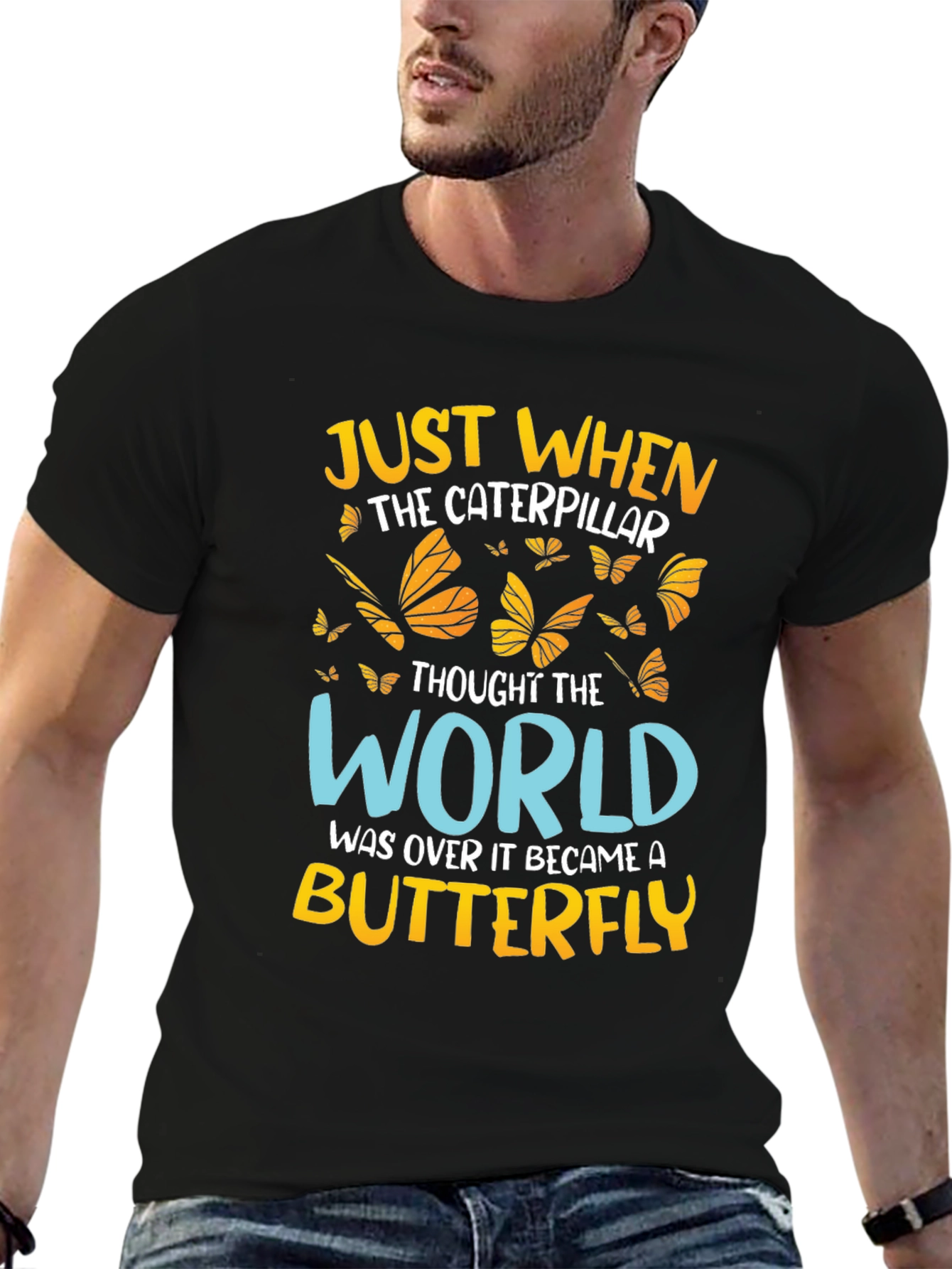 Butterfly Caterpillar Graphic Tee
