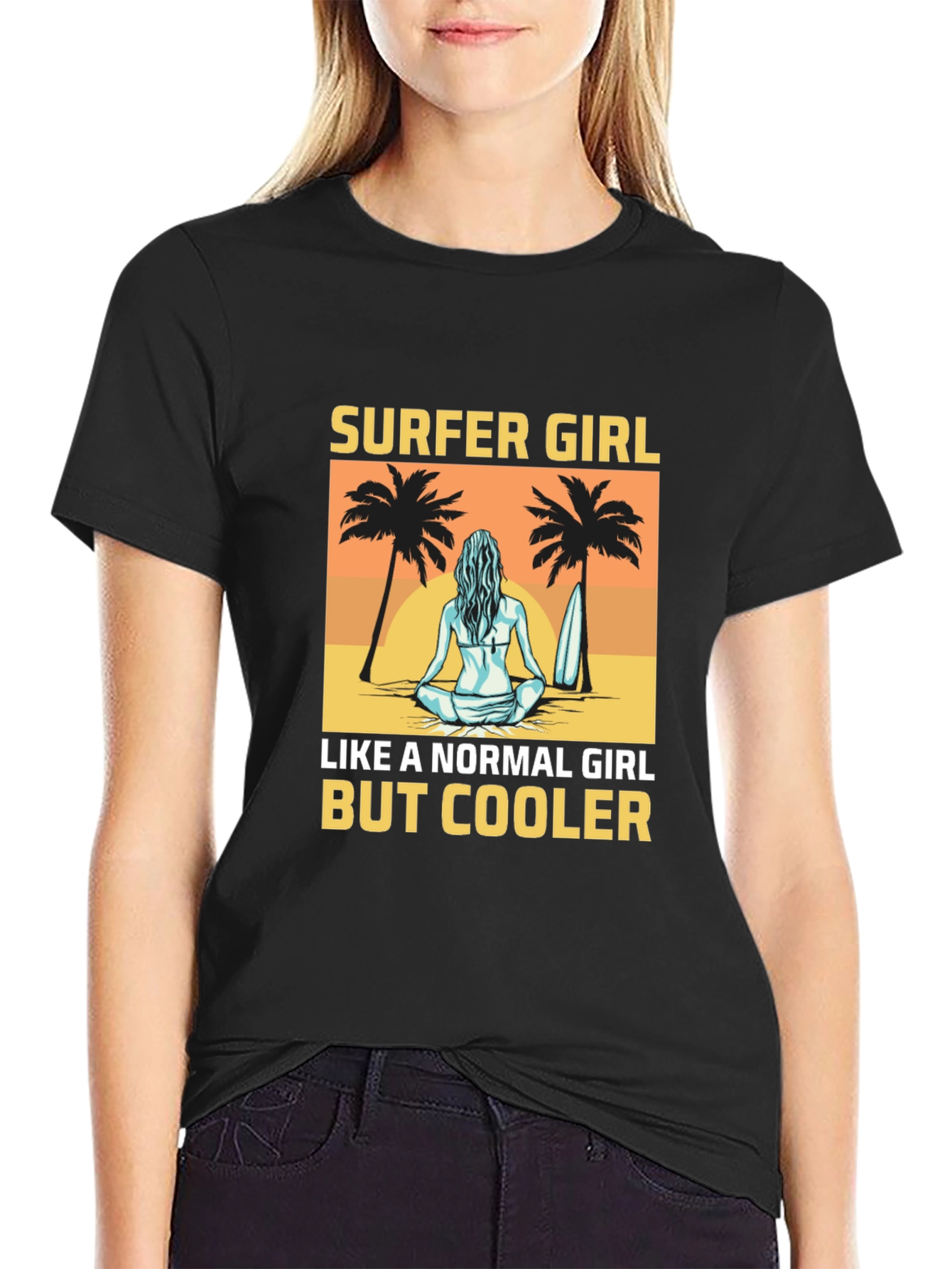Surfer Girl T-Shirt - Beach Vibes