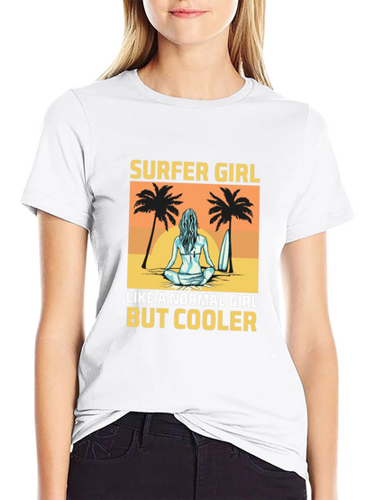 Surfer Girl T-Shirt - Beach Vibes