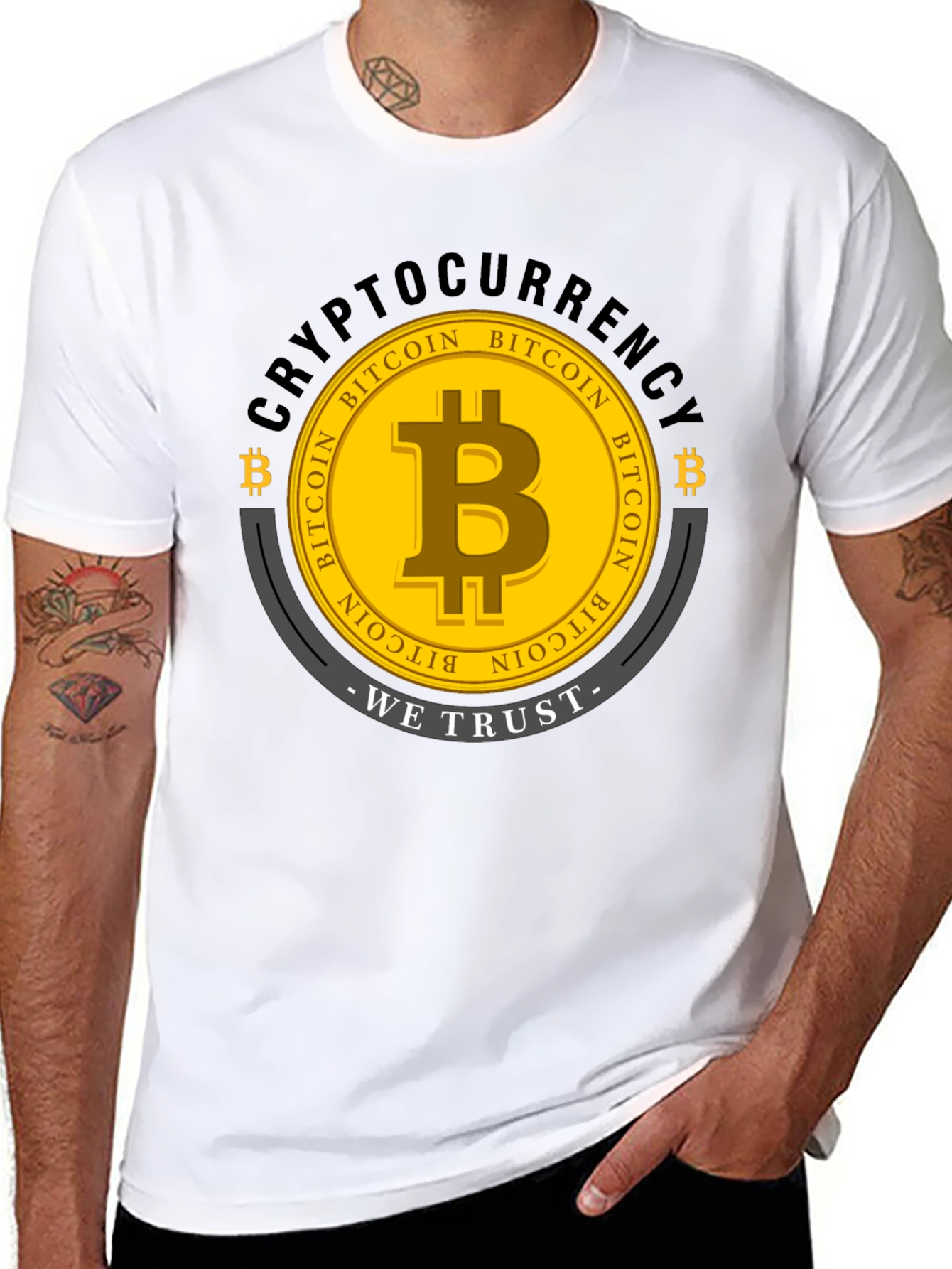 Bitcoin Cryptocurrency Graphic T-Shirt